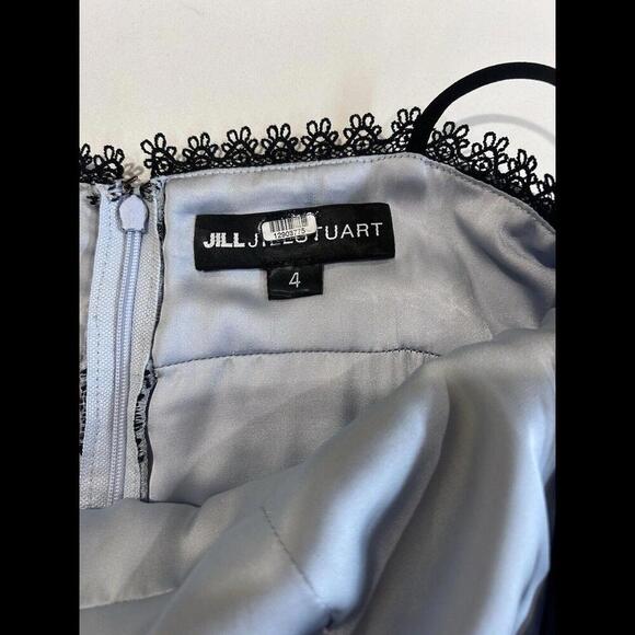 Jill Stuart Blue Lace Crochet Elle Sleeveless Cocktail Midi Tea Dress Sz 4 NWoT - Picture 8 of 10